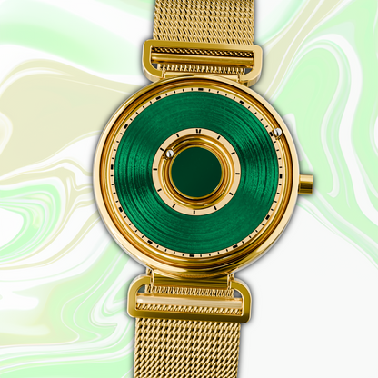 Bella Gold Green Maschenarmband Gold