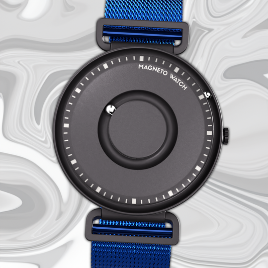 Fusion Black Maschenarmband Blau