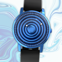 Wave Blue Silikon Schwarz (mit Glas)