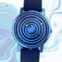 Wave Blue Silikon Blau (mit Glas)